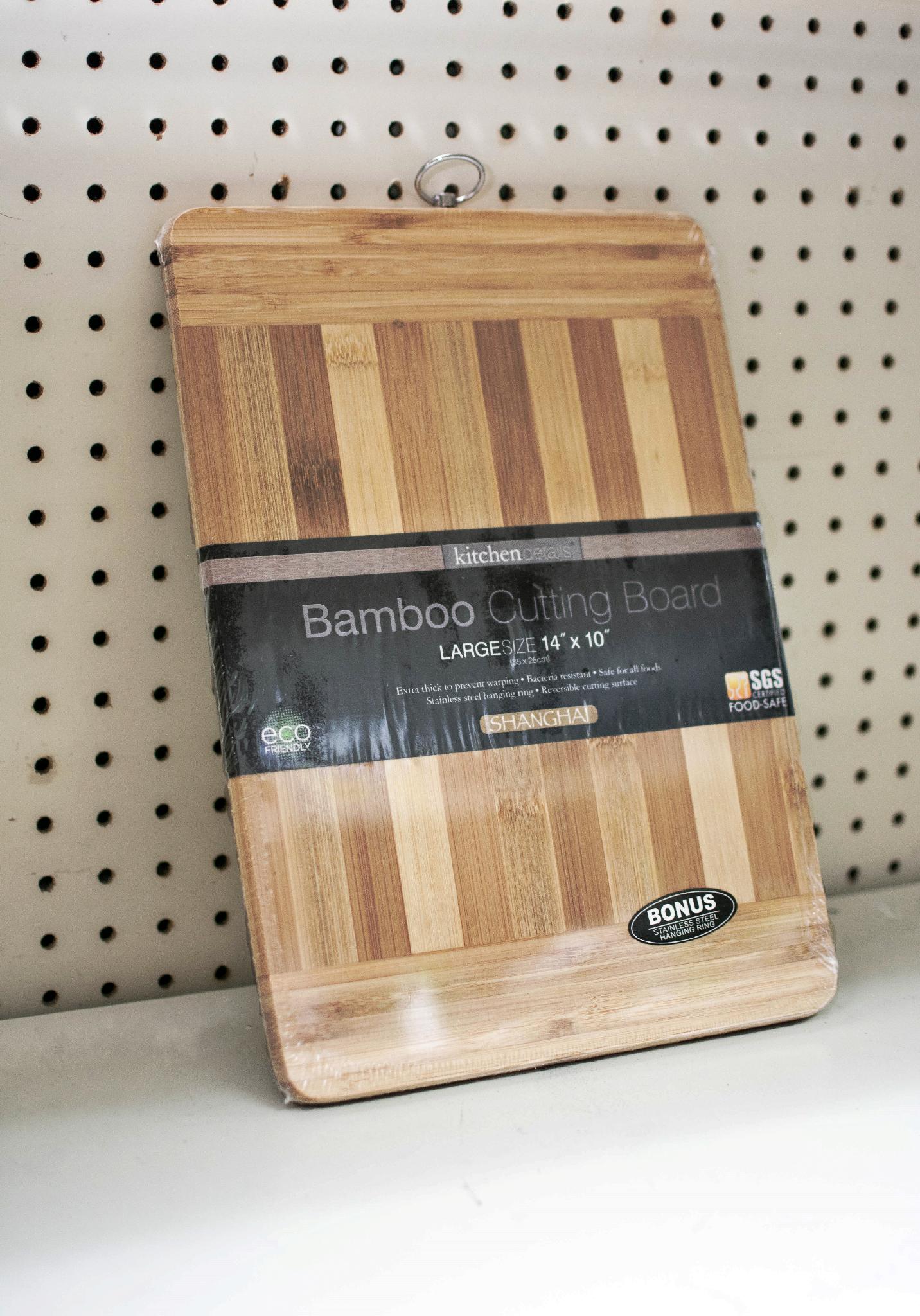 Bamboo Chopping Board With Hanging Ring, For Kitchen