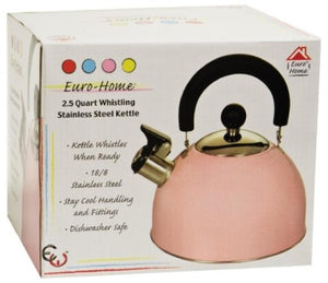 KETTLE WHISTLING  2.5QT PINK W/NYLON HANDLE - 687929030921